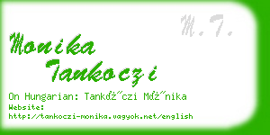 monika tankoczi business card